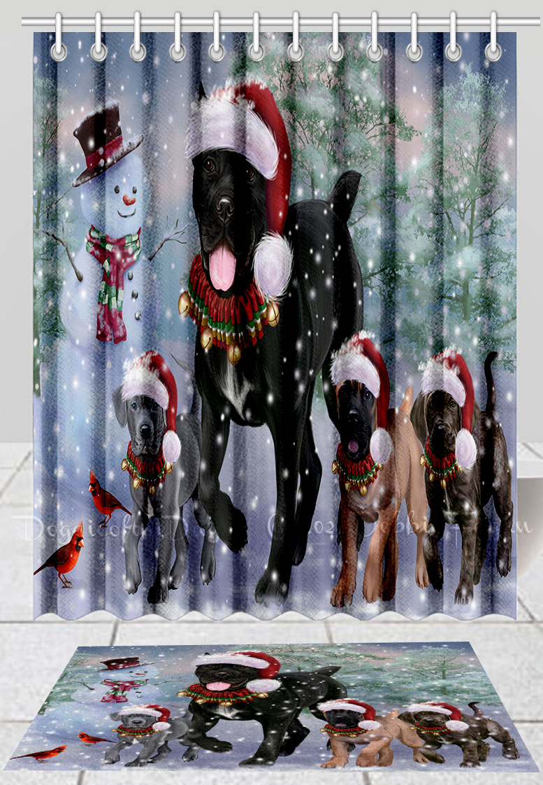 Cane Corso Dog Bath Mat & Shower Curtain Set Christmas Personalized Designs NWT - Picture 10 of 13
