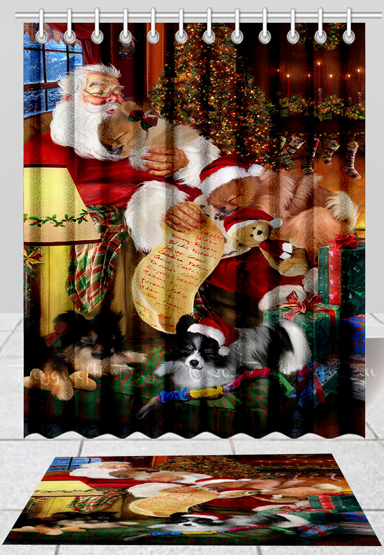 Pomeranian Dog Bath Mat & Shower Curtain Set Personalized Many Designs NWT - Picture 11 of 19