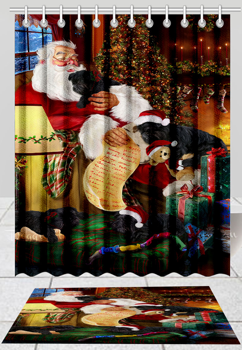 Affenpinscher Dog Bath Mat & Shower Curtain Set Personalized Many Designs NWT - Picture 11 of 21
