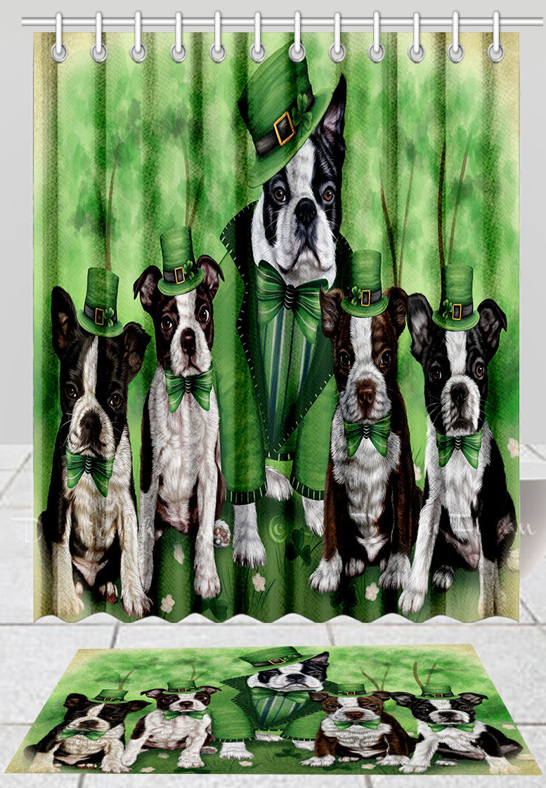 Boston Terrier Dog Bath Mat Anti-Slip Pet Personalized Bathroom