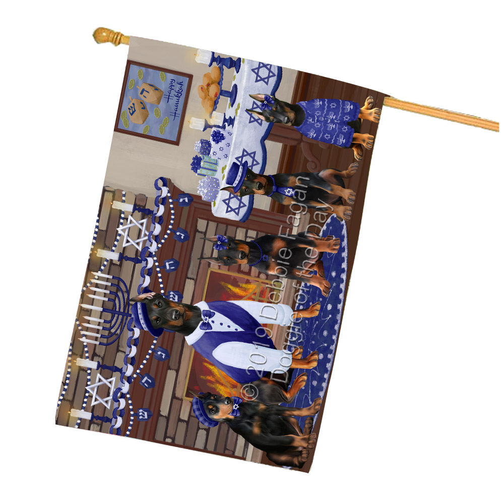 Doberman Dog House Flag Holiday Double Sided 28"x40" Many Designs NWT NEW - Picture 35 of 78