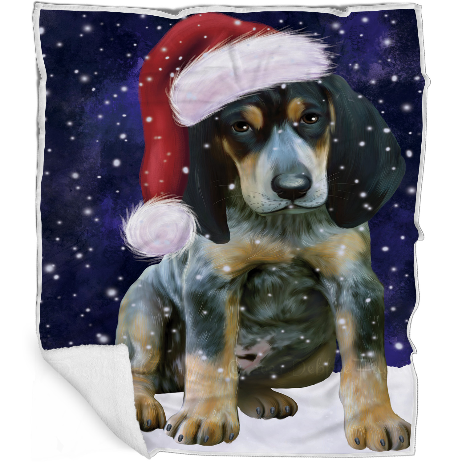 Bluetick Coonhound Dog Blanket Personalized Woven Fleece Sherpa Christmas NWT - Bild 23 von 32