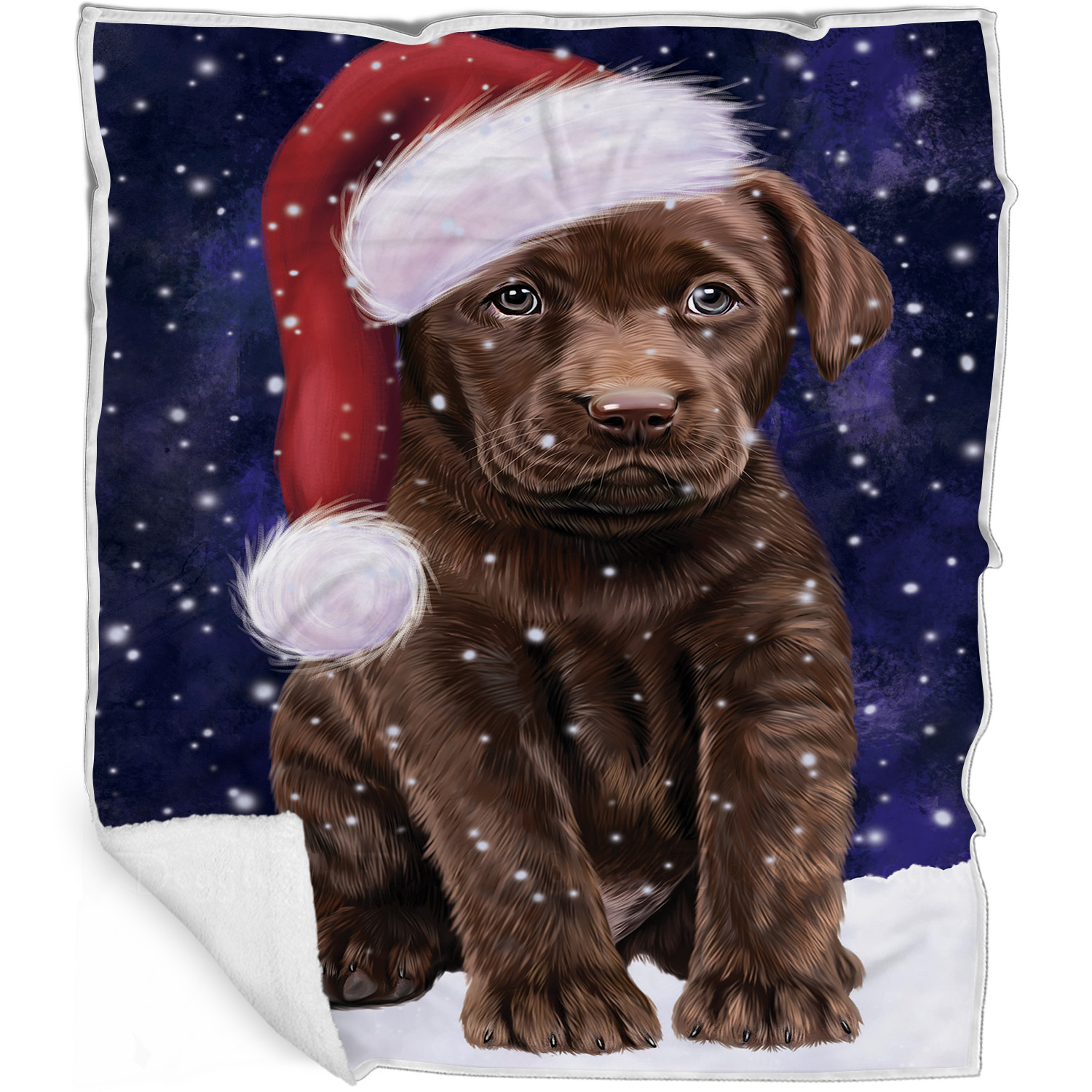 Labrador Retriever Dog Blanket Personalized Woven Fleece Sherpa Christmas NWT