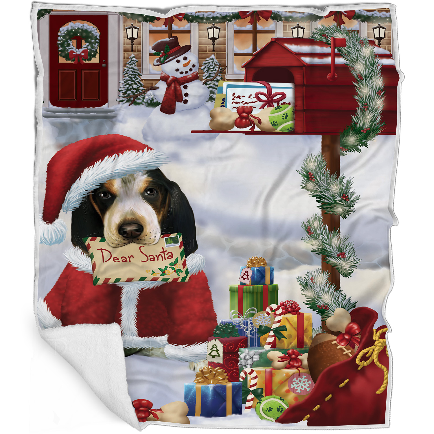 Bluetick Coonhound Dog Blanket Personalized Woven Fleece Sherpa Christmas NWT - Bild 29 von 32