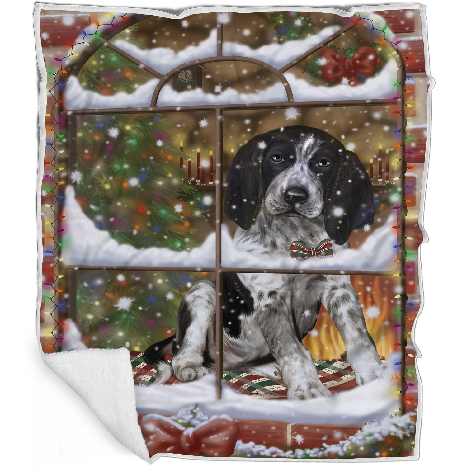 Bluetick Coonhound Dog Blanket Personalized Woven Fleece Sherpa Christmas NWT - Bild 26 von 32