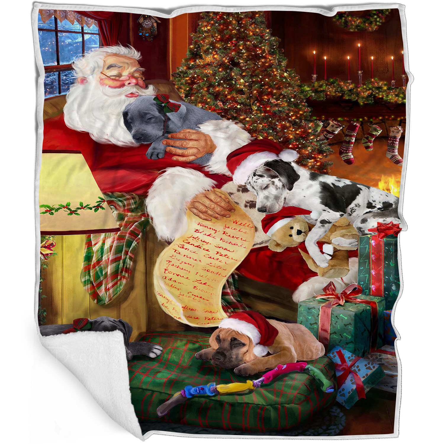Great Dane Dog Blanket Personalized Throw Woven Fleece Sherpa Many Designs NWT - Picture 12 of 33