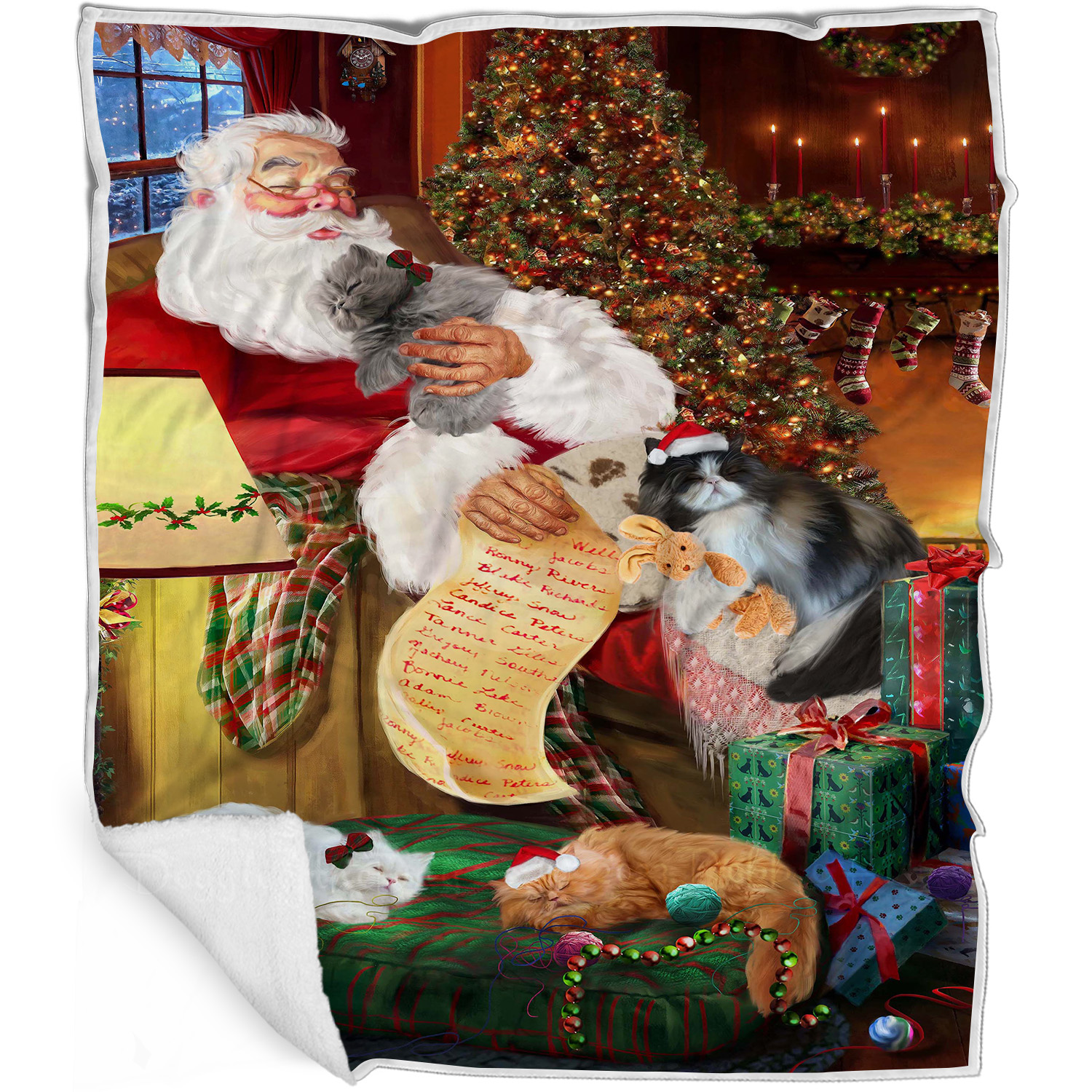 Perserkatze Decke personalisiert Überwurf Webfleece Sherpa viele Designs Neu mit Etikett - Bild 12 von 30