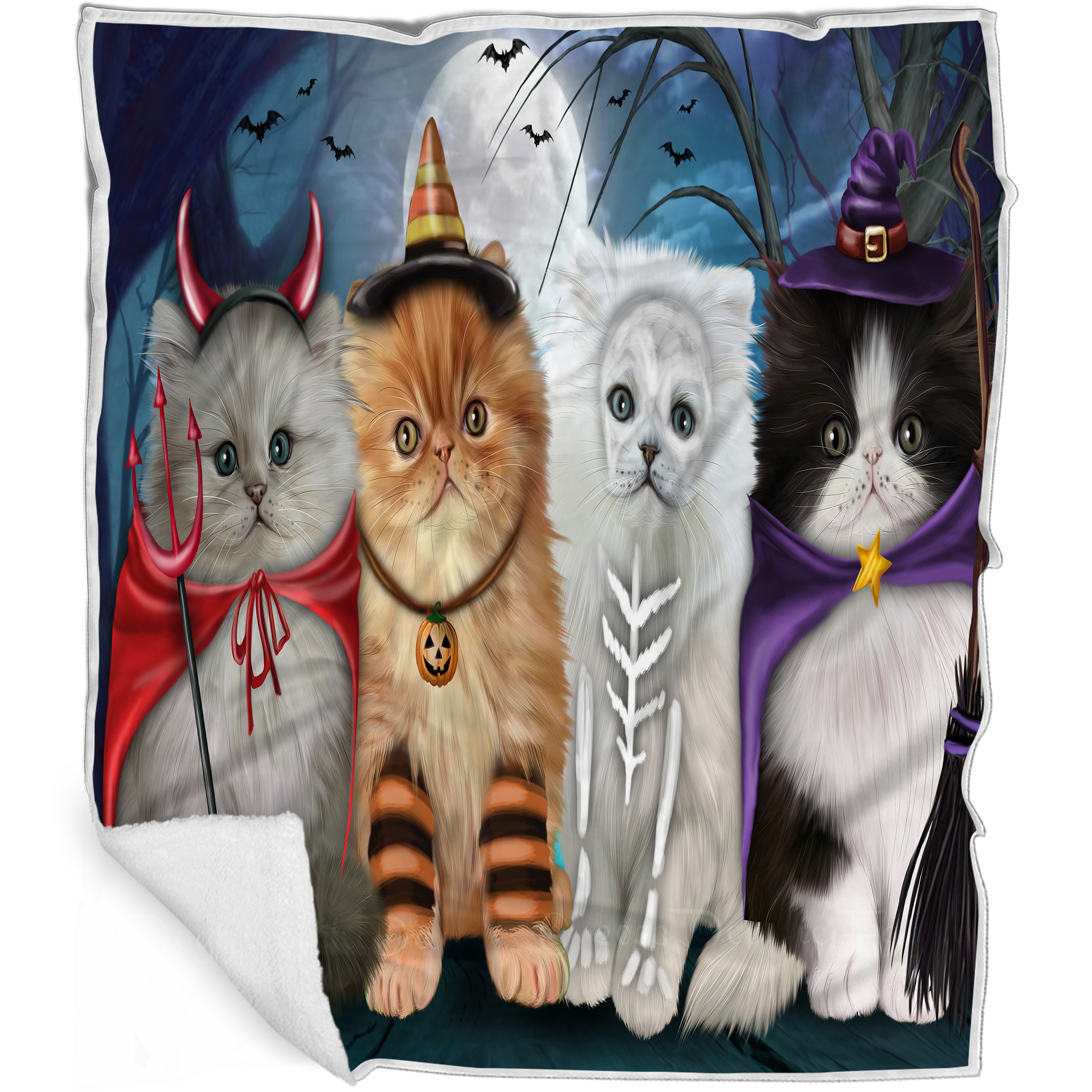 Perserkatze Decke personalisiert Überwurf Webfleece Sherpa viele Designs Neu mit Etikett - Bild 21 von 30