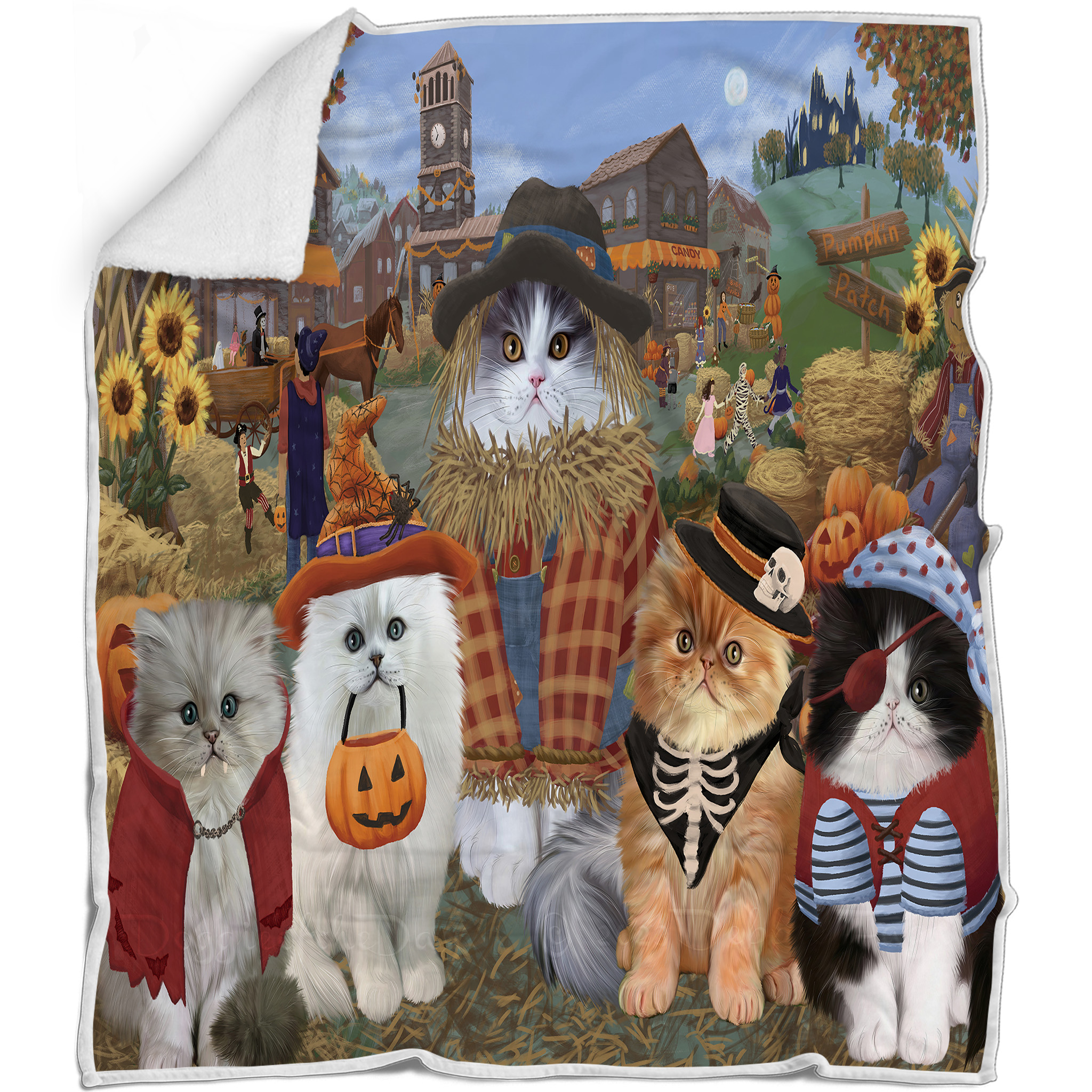 Perserkatze Decke personalisiert Überwurf Webfleece Sherpa viele Designs Neu mit Etikett - Bild 23 von 30