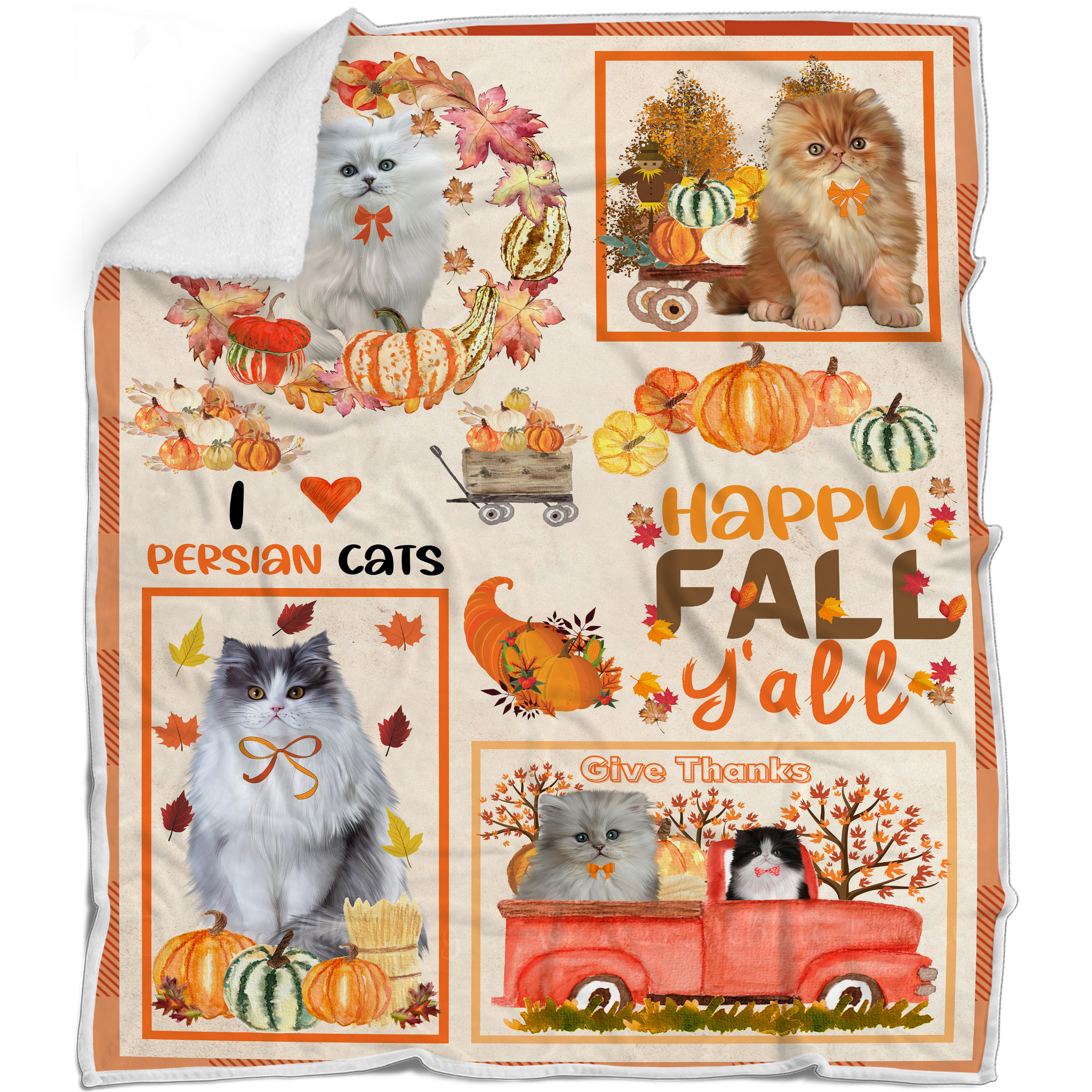 Perserkatze Decke personalisiert Überwurf Webfleece Sherpa viele Designs Neu mit Etikett - Bild 19 von 30