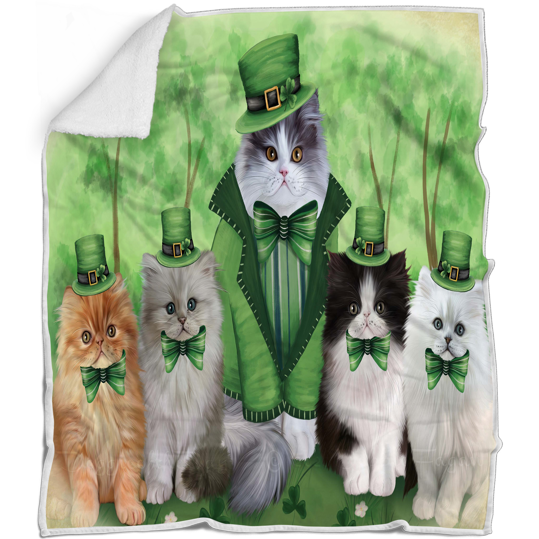 Perserkatze Decke personalisiert Überwurf Webfleece Sherpa viele Designs Neu mit Etikett - Bild 17 von 30