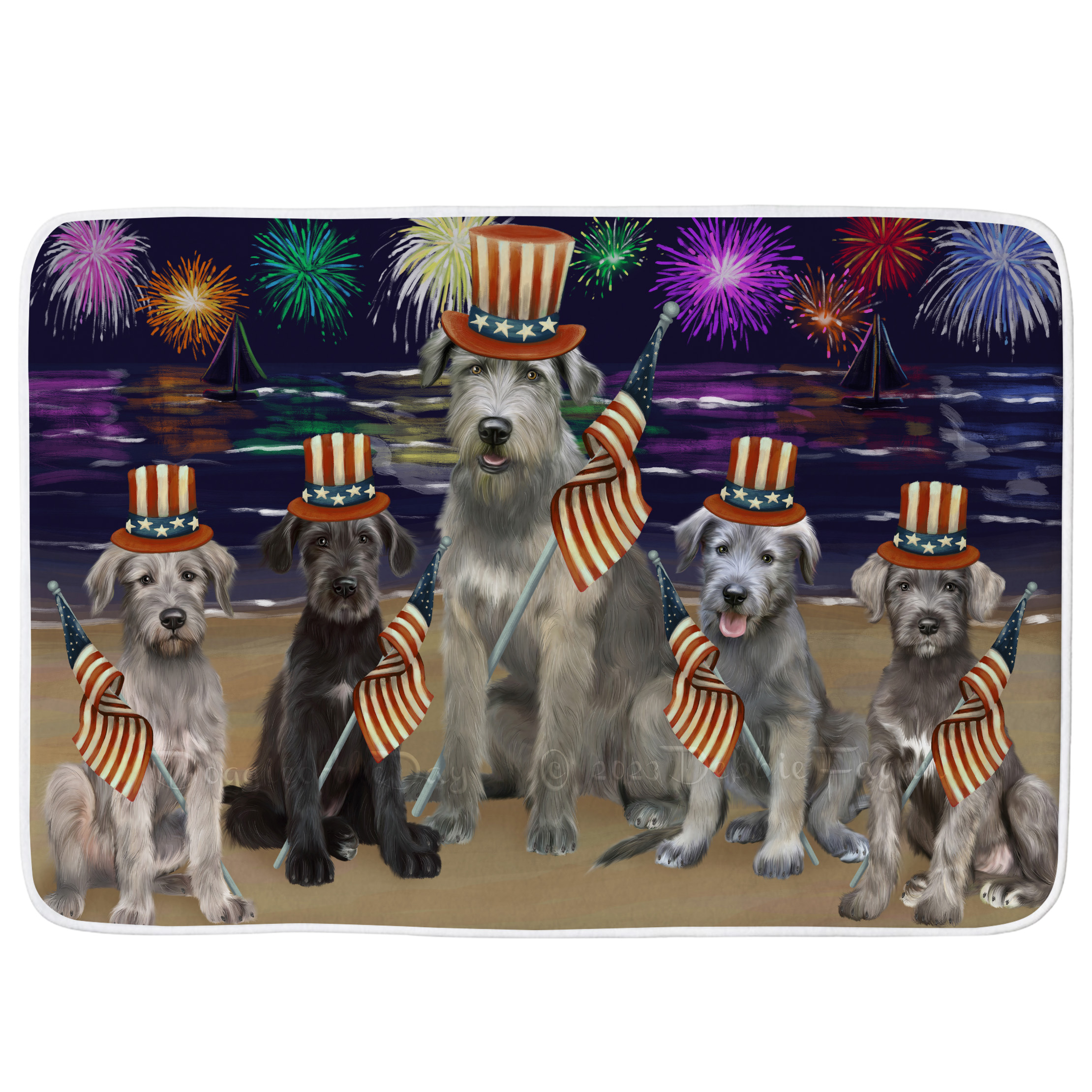 Wolfhound Dog Bath Mat Anti-Slip Pet Personalized Bathroom Rug Mat Gift NWT - Picture 26 of 40