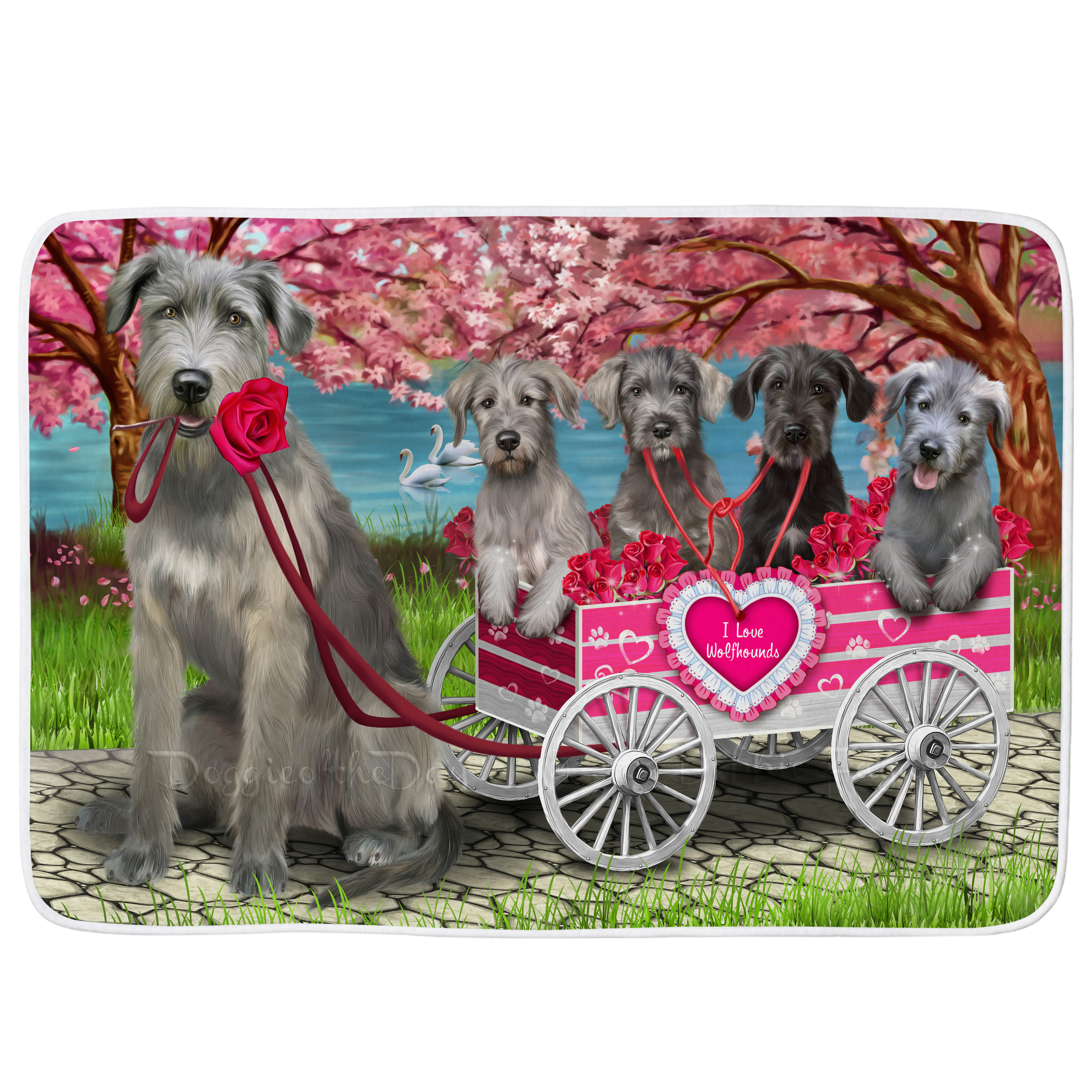 Wolfhound Dog Bath Mat Anti-Slip Pet Personalized Bathroom Rug Mat Gift NWT - Picture 14 of 40