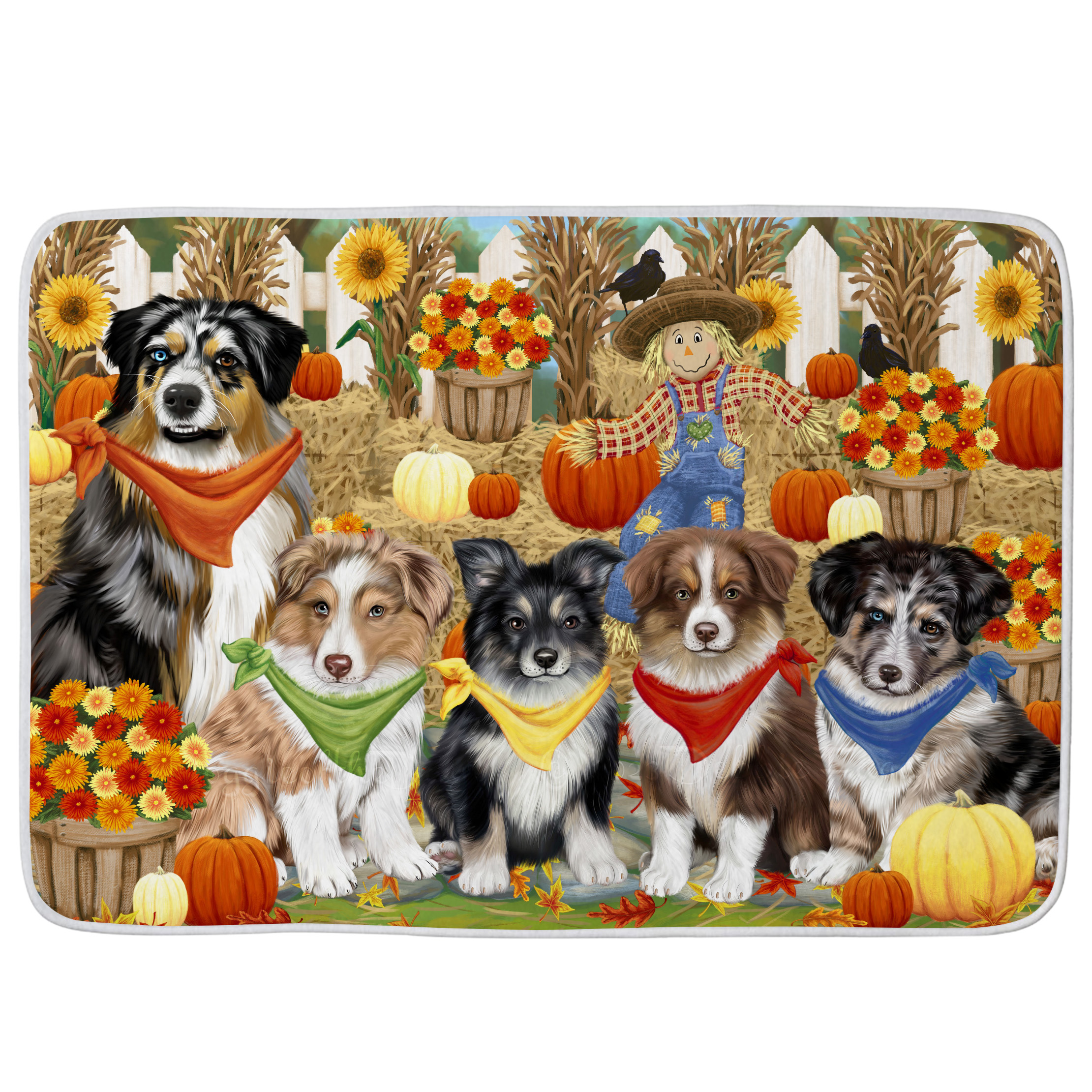 Australian Shepherd Dog Bath Mat Anti-Slip Pet Personalized