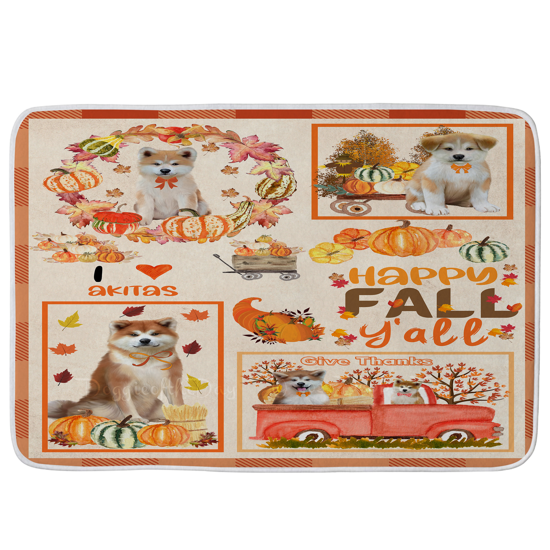 Akita Dog Bath Mat Anti-Slip Pet Personalized Bathroom Rug Mat Gift NWT - Picture 20 of 49