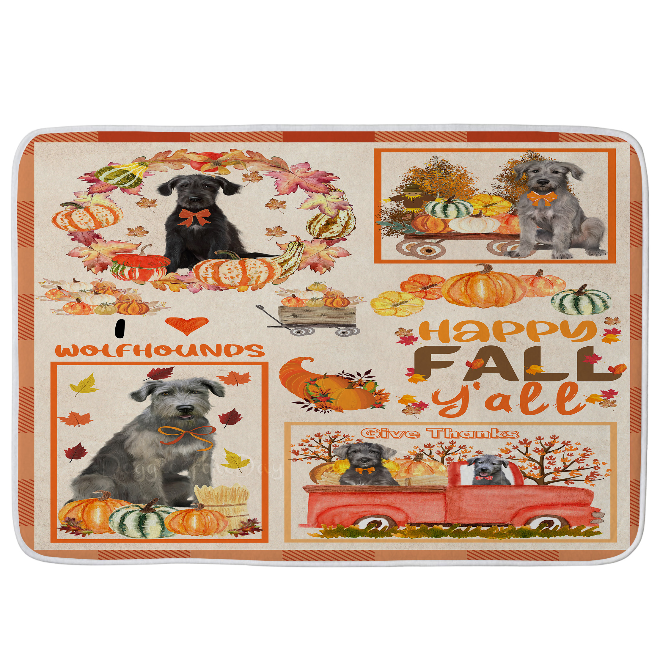 Wolfhound Dog Bath Mat Anti-Slip Pet Personalized Bathroom Rug Mat Gift NWT - Picture 19 of 40