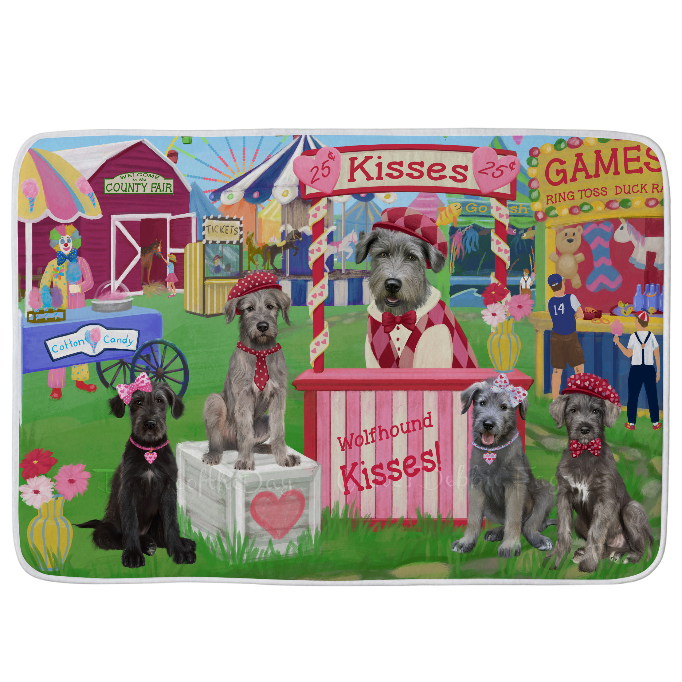 Wolfhound Dog Bath Mat Anti-Slip Pet Personalized Bathroom Rug Mat Gift NWT - Picture 20 of 40