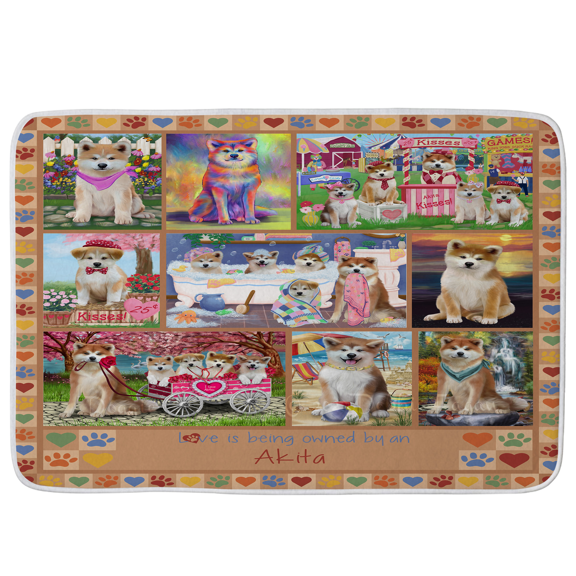 Akita Dog Bath Mat Anti-Slip Pet Personalized Bathroom Rug Mat Gift NWT - Picture 32 of 49