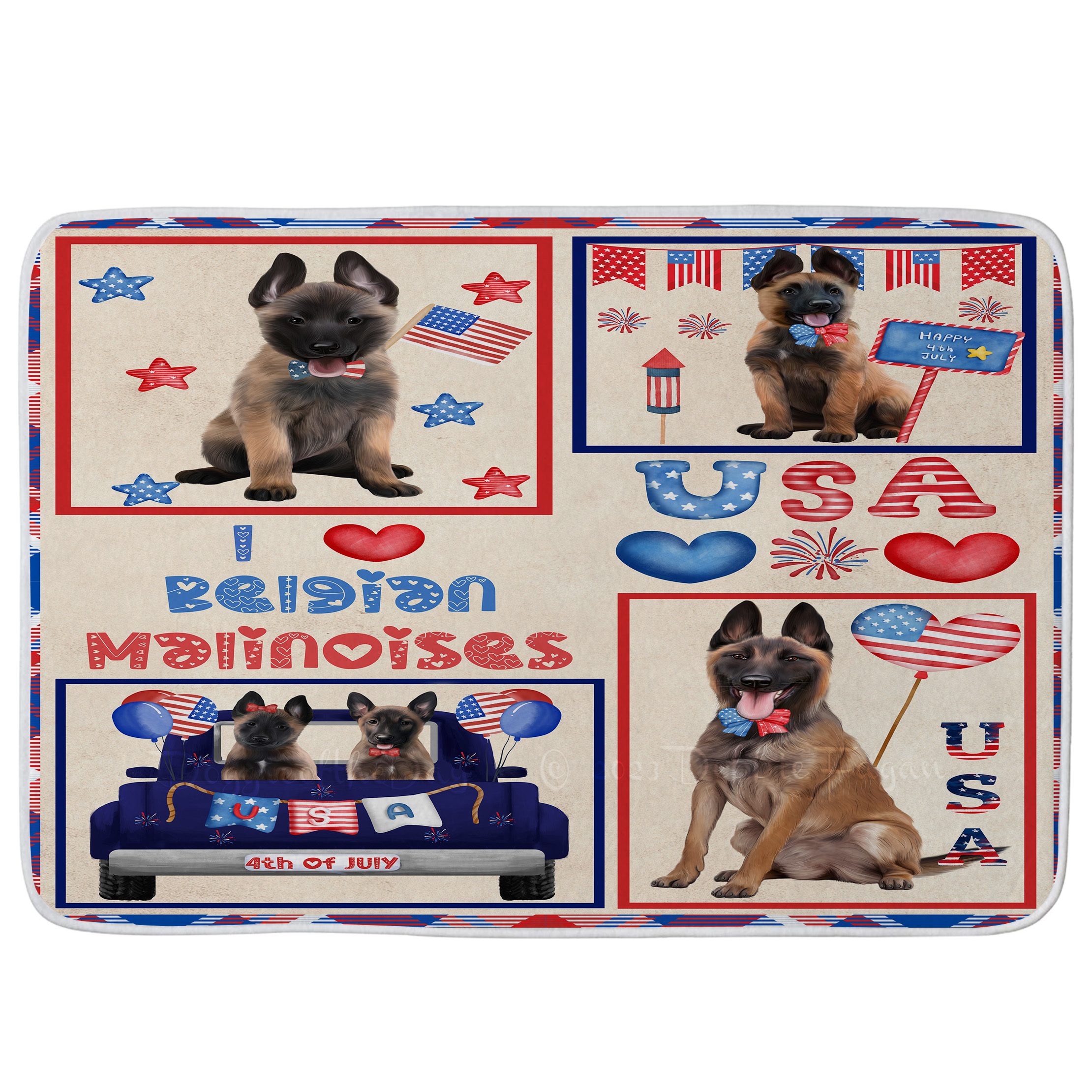 Belgian Malinois Dog Bath Mat Anti-Slip Pet Personalized Bathroom Rug Mat NWT - Picture 12 of 25