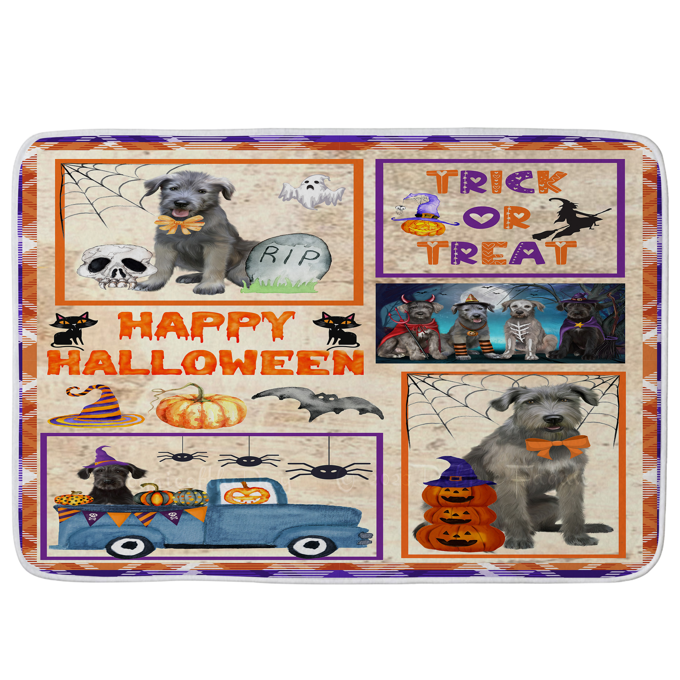 Wolfhound Dog Bath Mat Anti-Slip Pet Personalized Bathroom Rug Mat Gift NWT - Picture 27 of 40