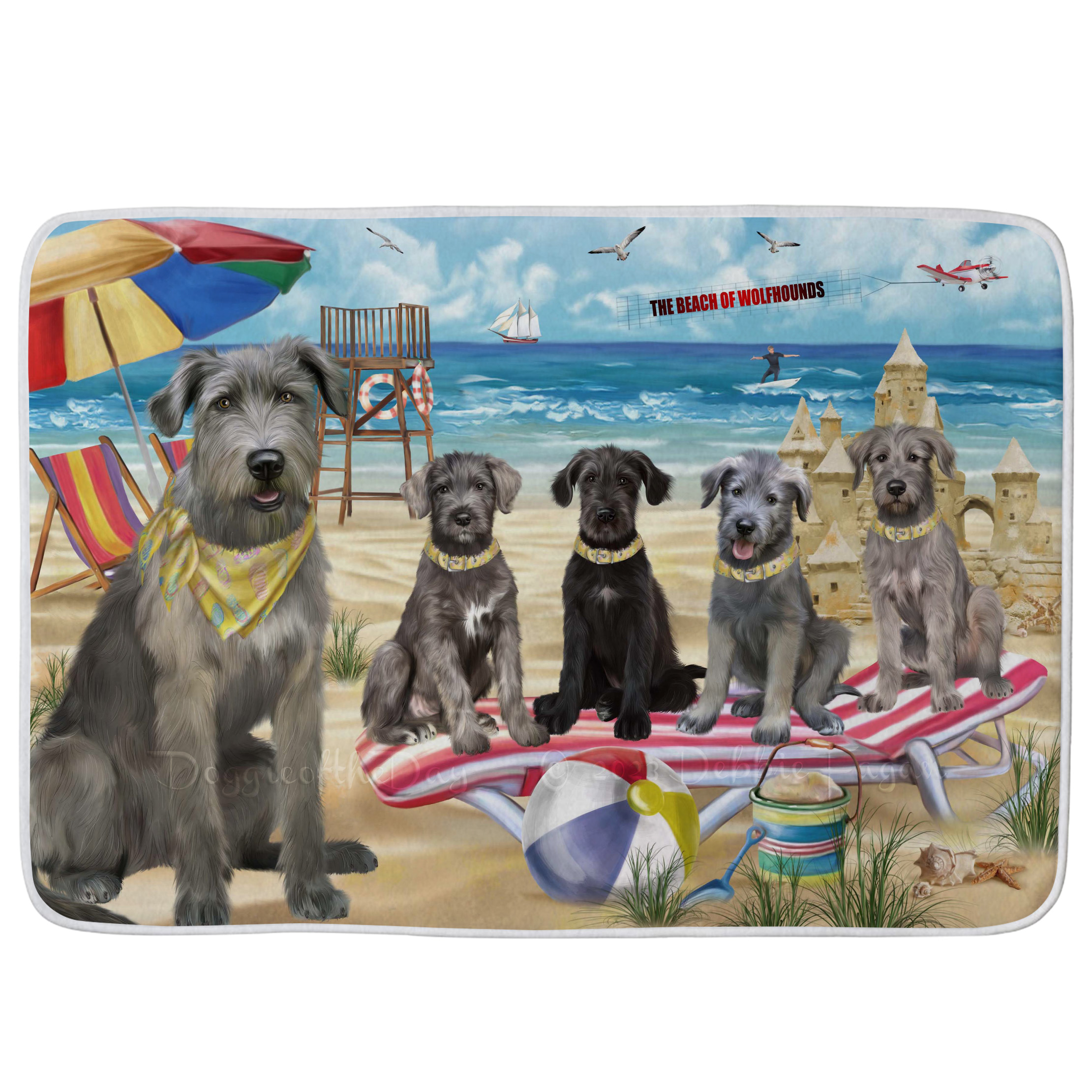 Wolfhound Dog Bath Mat Anti-Slip Pet Personalized Bathroom Rug Mat Gift NWT - Picture 25 of 40