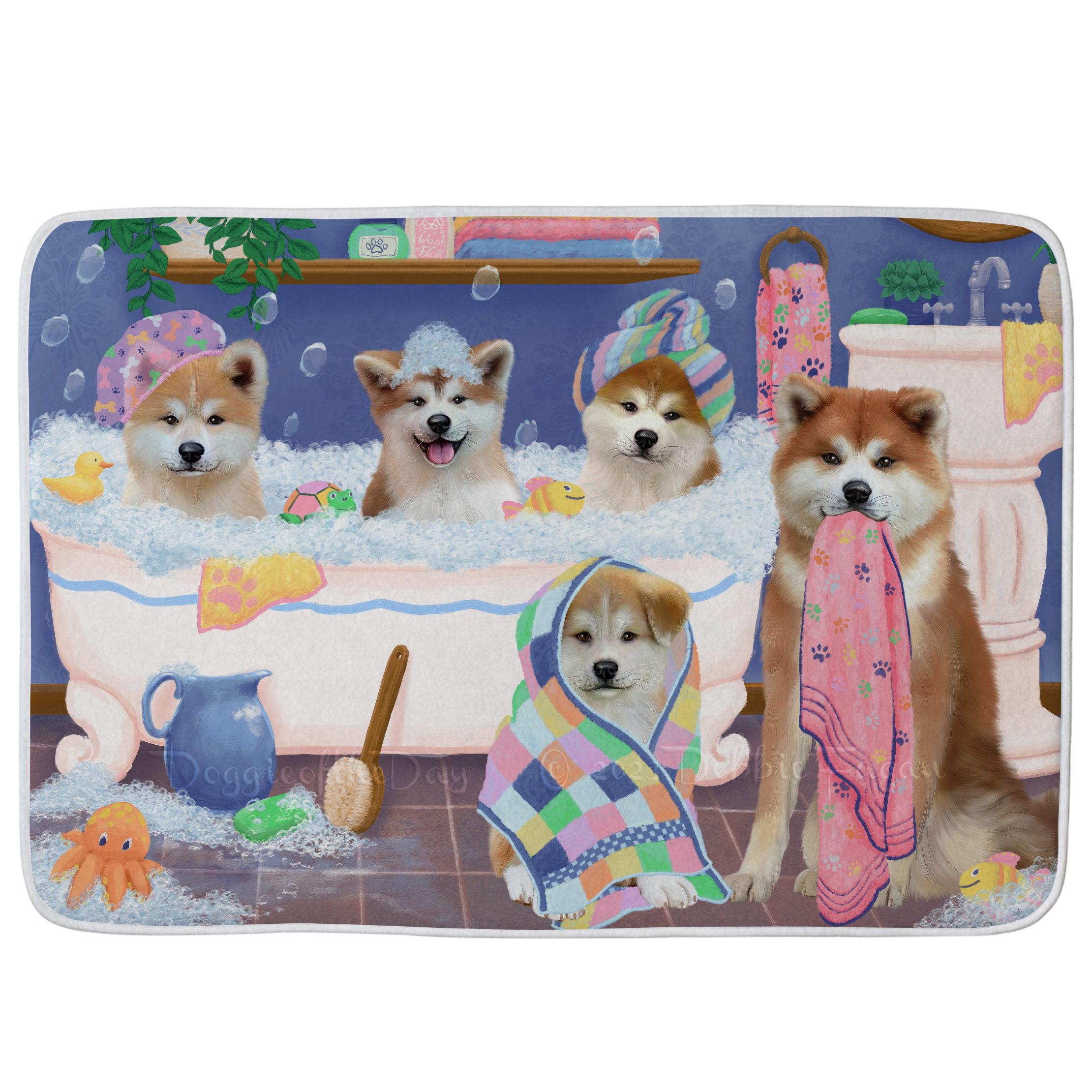 Akita Dog Bath Mat Anti-Slip Pet Personalized Bathroom Rug Mat Gift NWT - Picture 14 of 49