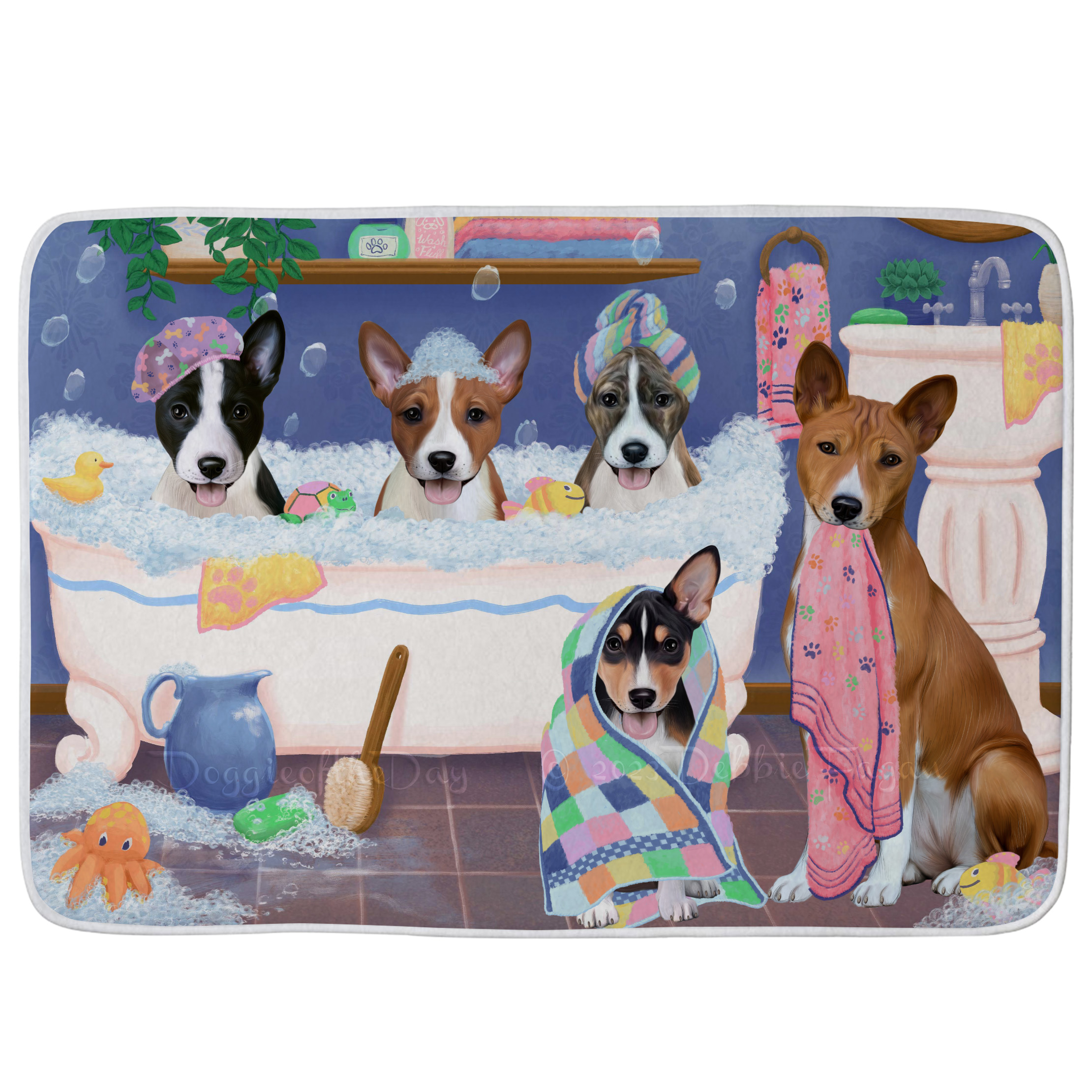 Basenji Dog Bath Mat Anti-Slip Pet Personalized Bathroom Rug Mat Gift NWT - Picture 12 of 21