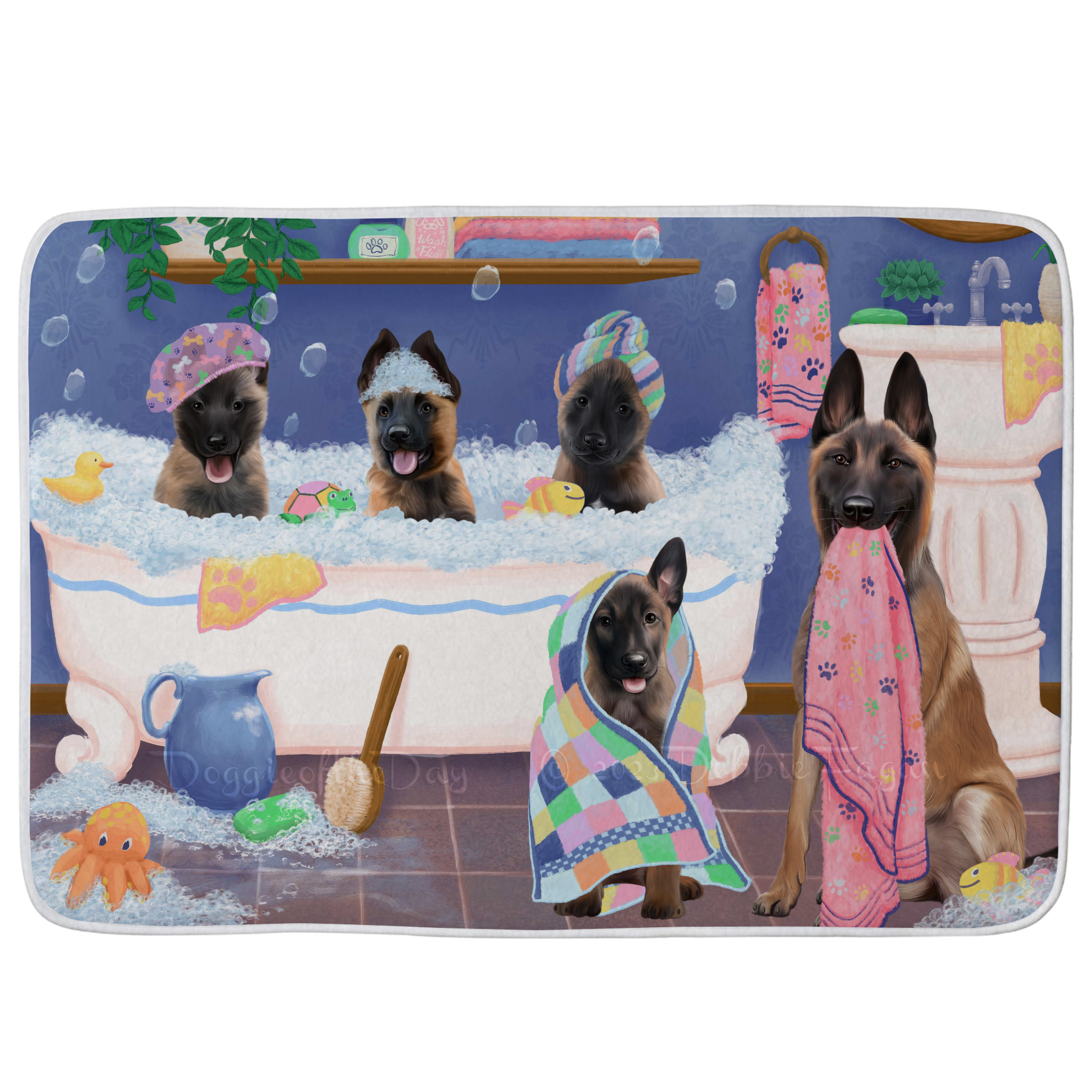 Belgian Malinois Dog Bath Mat Anti-Slip Pet Personalized Bathroom Rug Mat NWT - Picture 11 of 25