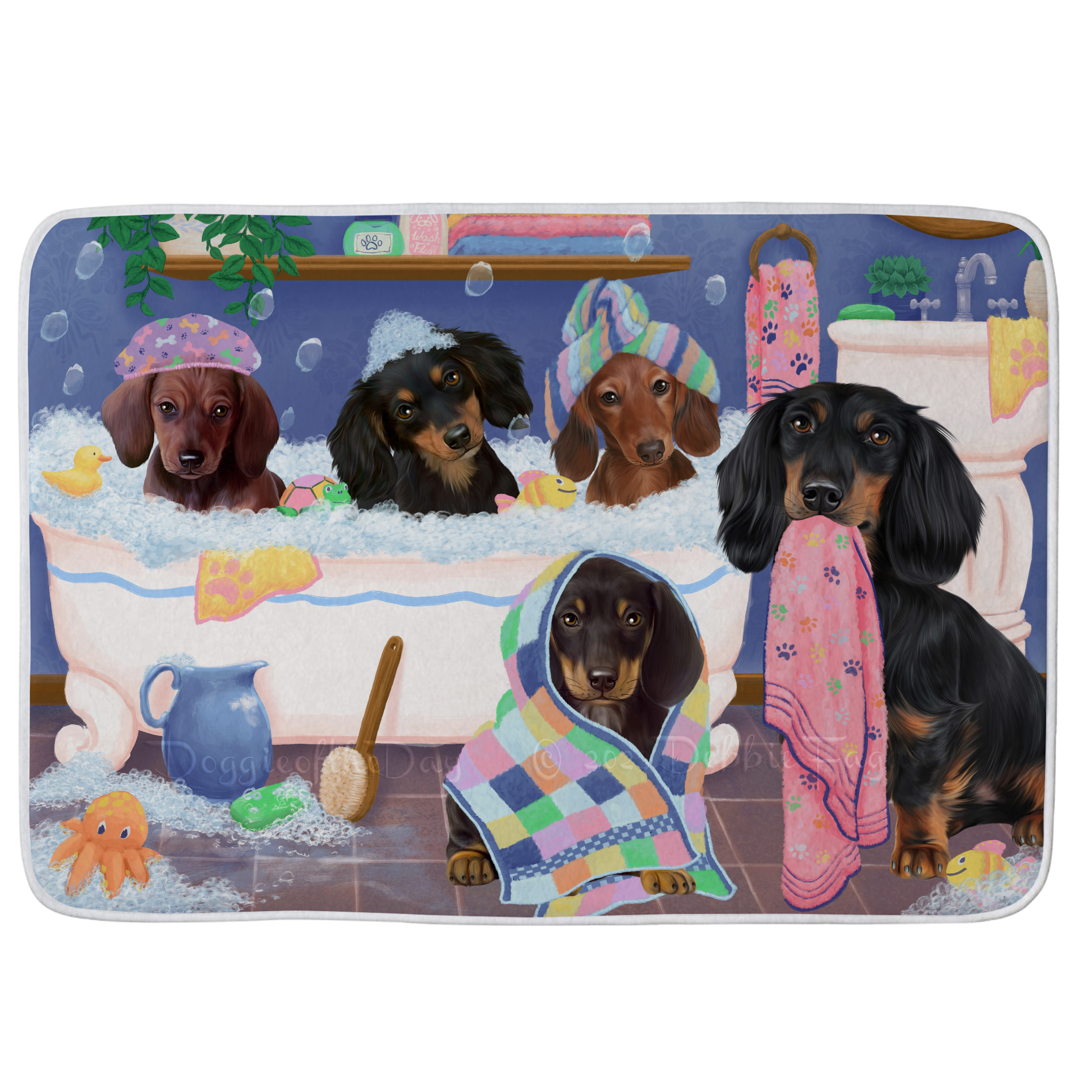 Dachshund Dog Bath Mat Anti-Slip Pet Personalized Bathroom Rug Mat Gift NWT - Picture 14 of 47
