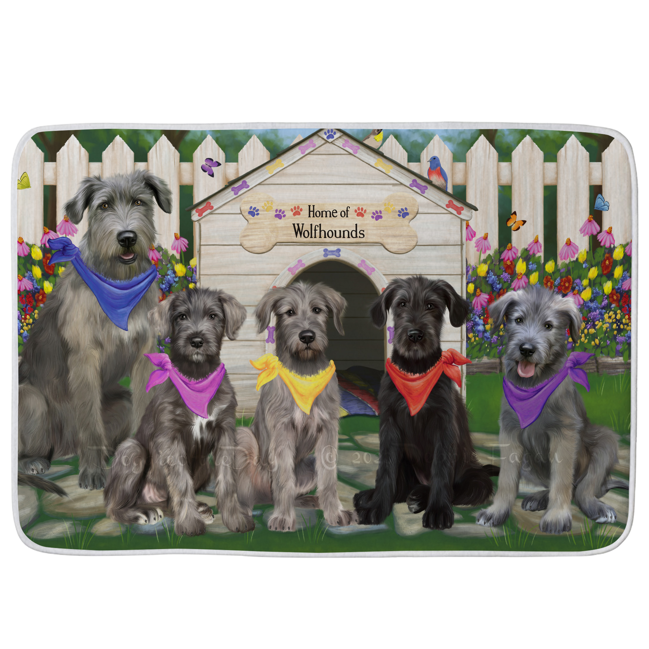 Wolfhound Dog Bath Mat Anti-Slip Pet Personalized Bathroom Rug Mat Gift NWT - Picture 29 of 40