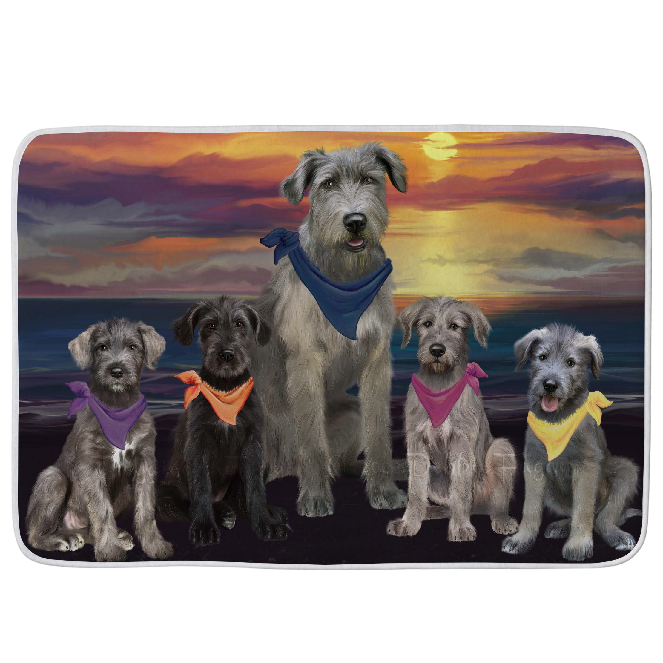Wolfhound Dog Bath Mat Anti-Slip Pet Personalized Bathroom Rug Mat Gift NWT - Picture 30 of 40
