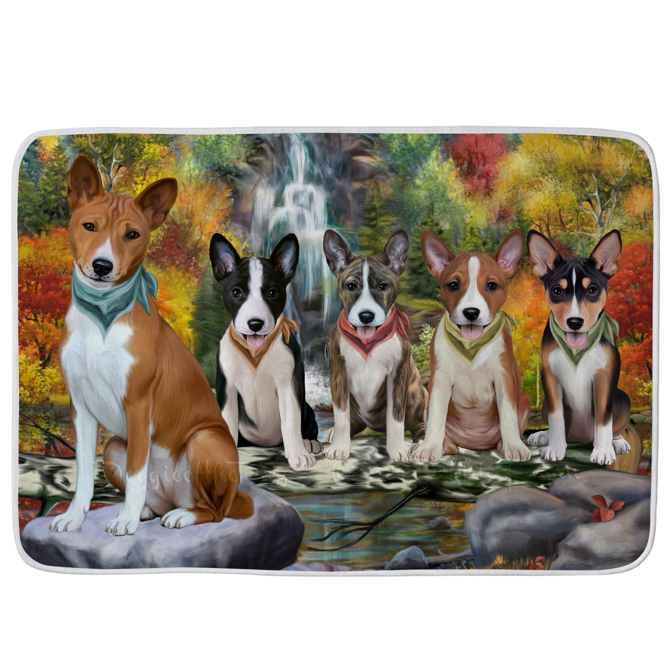 Basenji Dog Bath Mat Anti-Slip Pet Personalized Bathroom Rug Mat Gift NWT - Picture 15 of 21