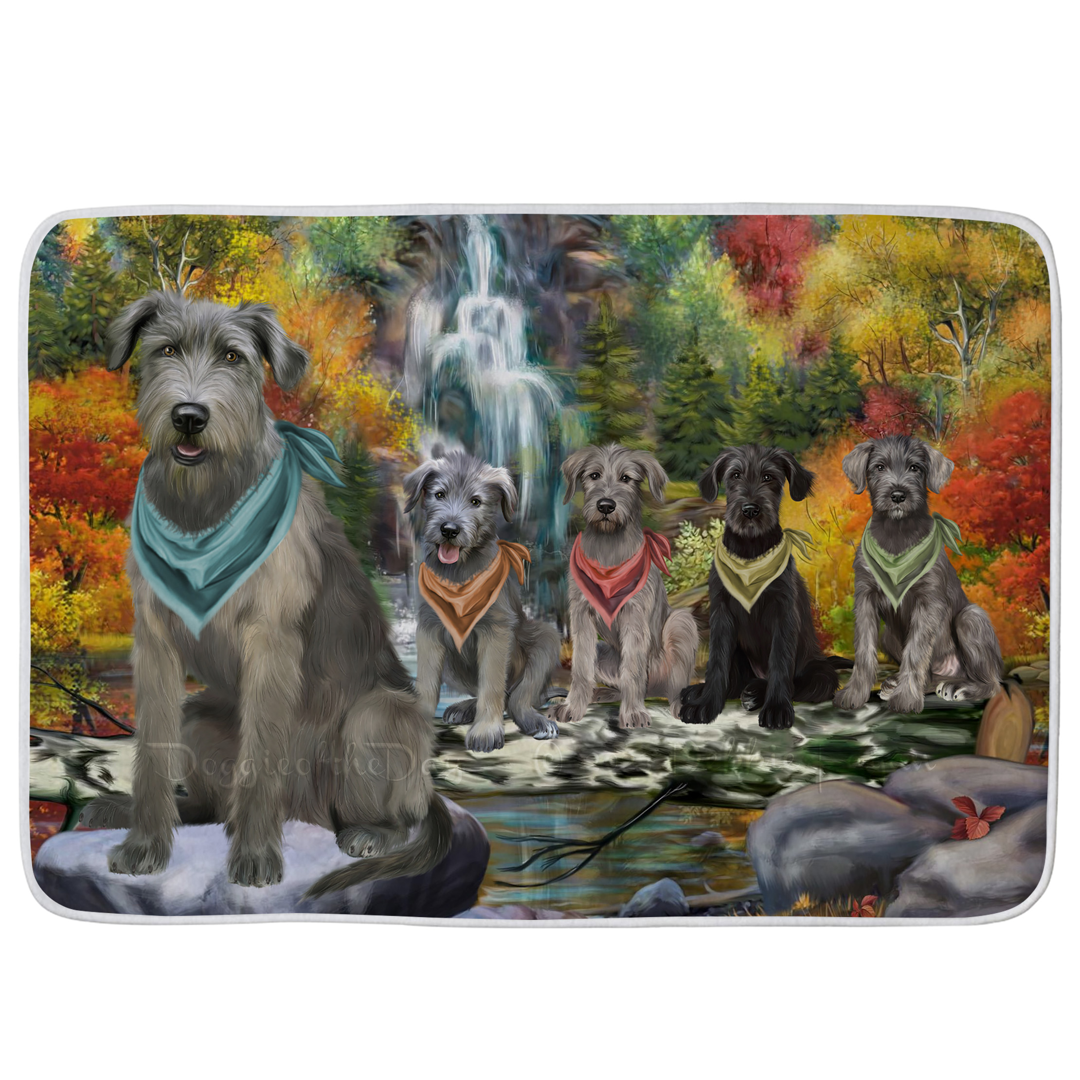 Wolfhound Dog Bath Mat Anti-Slip Pet Personalized Bathroom Rug Mat Gift NWT - Picture 24 of 40