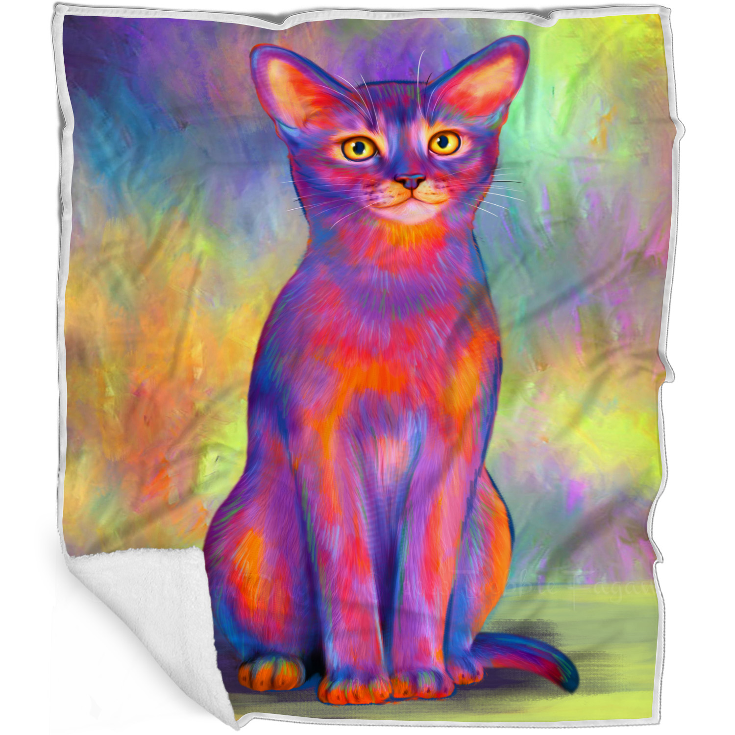 Abessinier Katze Decke personalisiert Überwurf Webfleece Sherpa viele Designs Neu mit Etikett - Bild 15 von 18