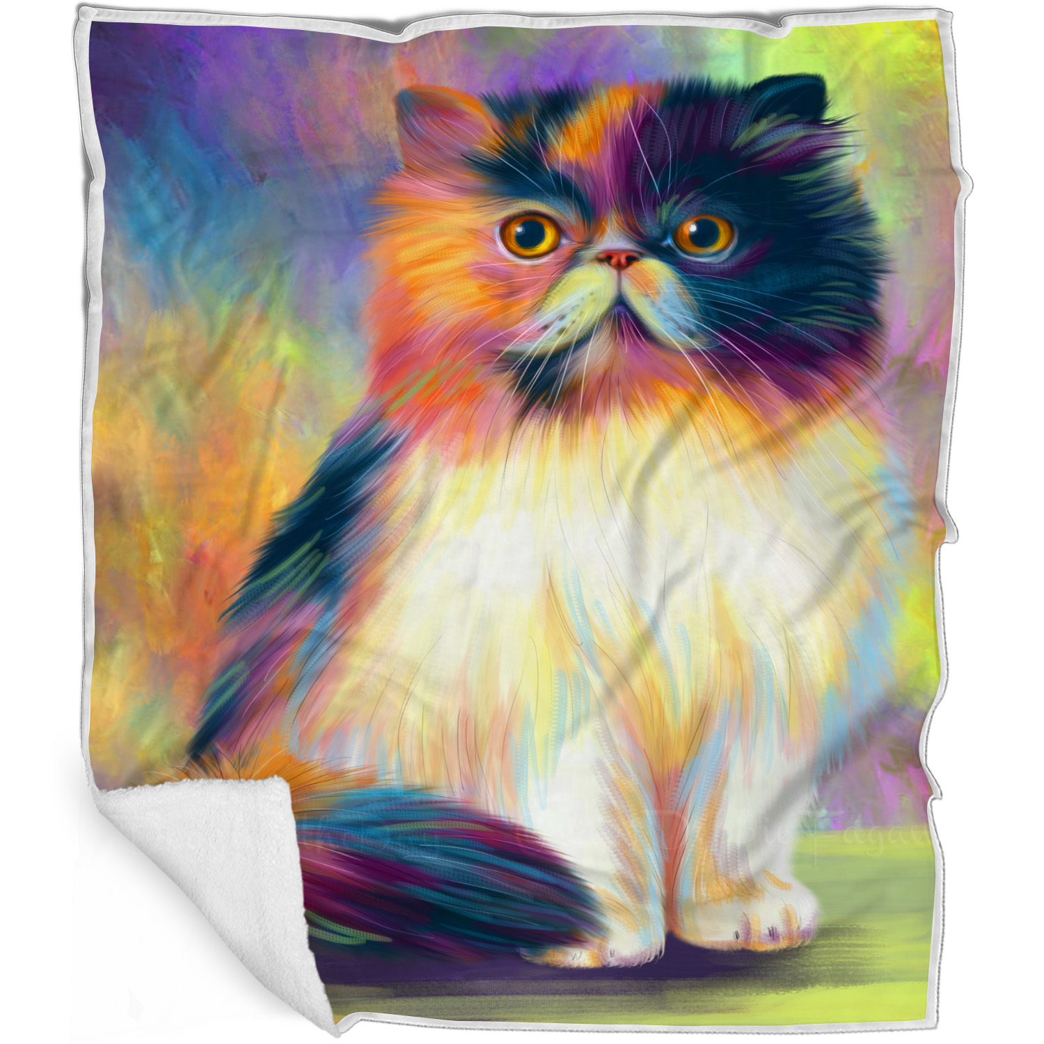 Perserkatze Decke personalisiert Überwurf Webfleece Sherpa viele Designs Neu mit Etikett - Bild 22 von 30