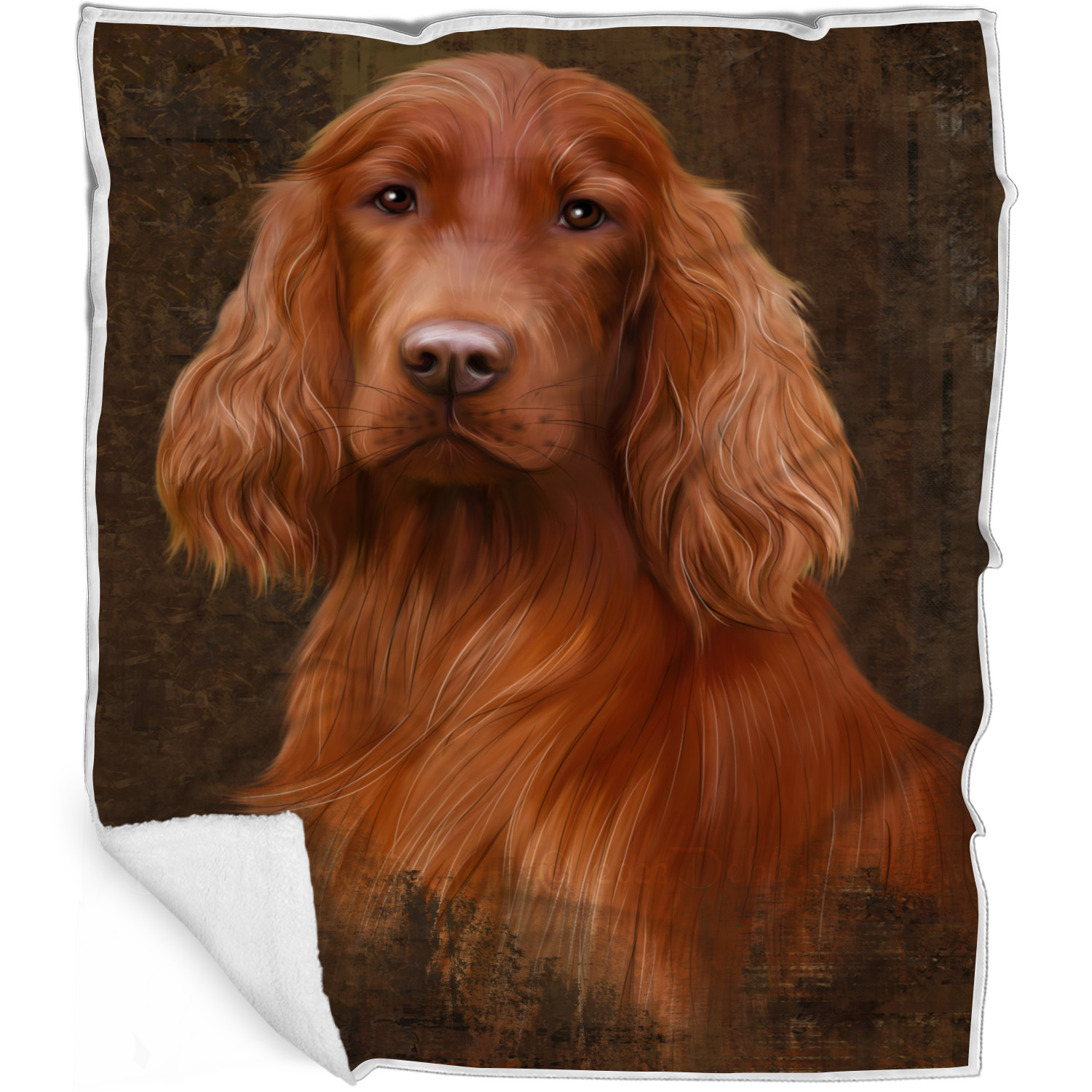 Irish Setter Dog Blanket Personalized Throw Woven Fleece Sherpa Many Designs NWT - Picture 15 of 32