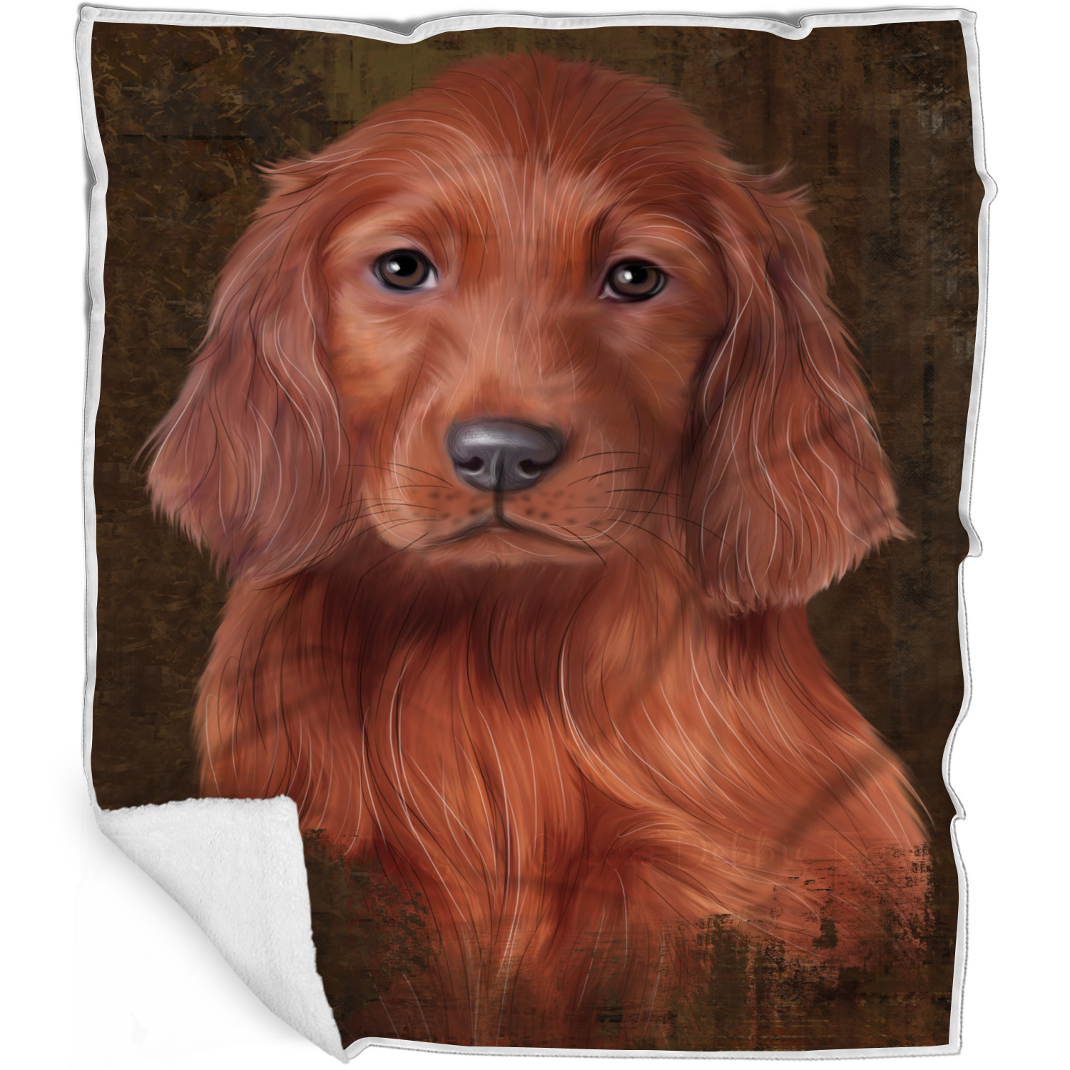 Irish Setter Dog Blanket Personalized Throw Woven Fleece Sherpa Many Designs NWT - Picture 20 of 32