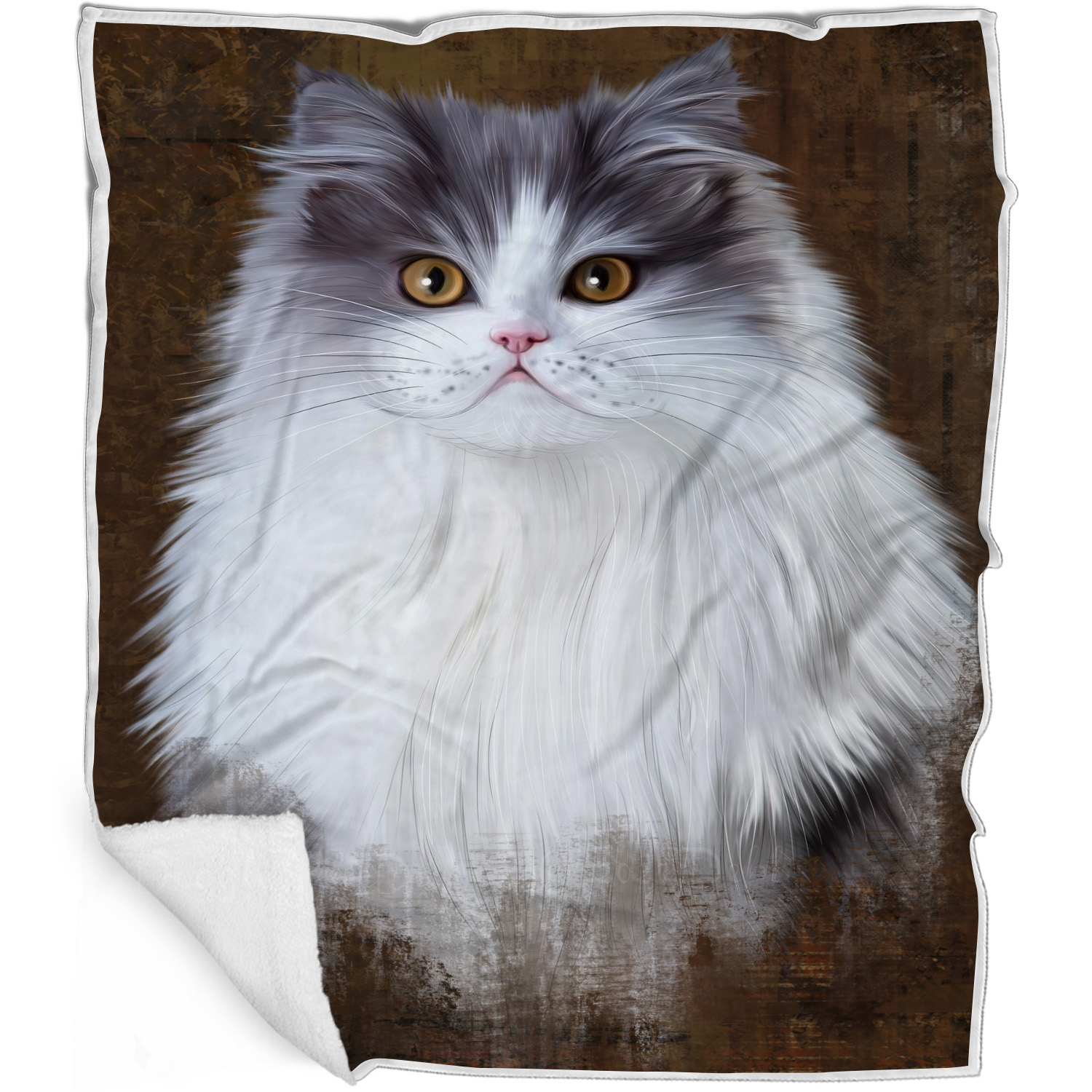 Perserkatze Decke personalisiert Überwurf Webfleece Sherpa viele Designs Neu mit Etikett - Bild 15 von 30
