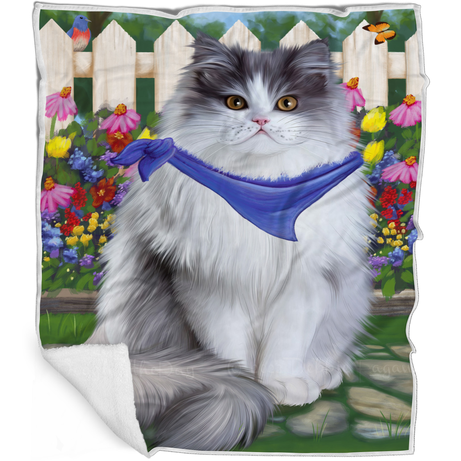 Perserkatze Decke personalisiert Überwurf Webfleece Sherpa viele Designs Neu mit Etikett - Bild 16 von 30