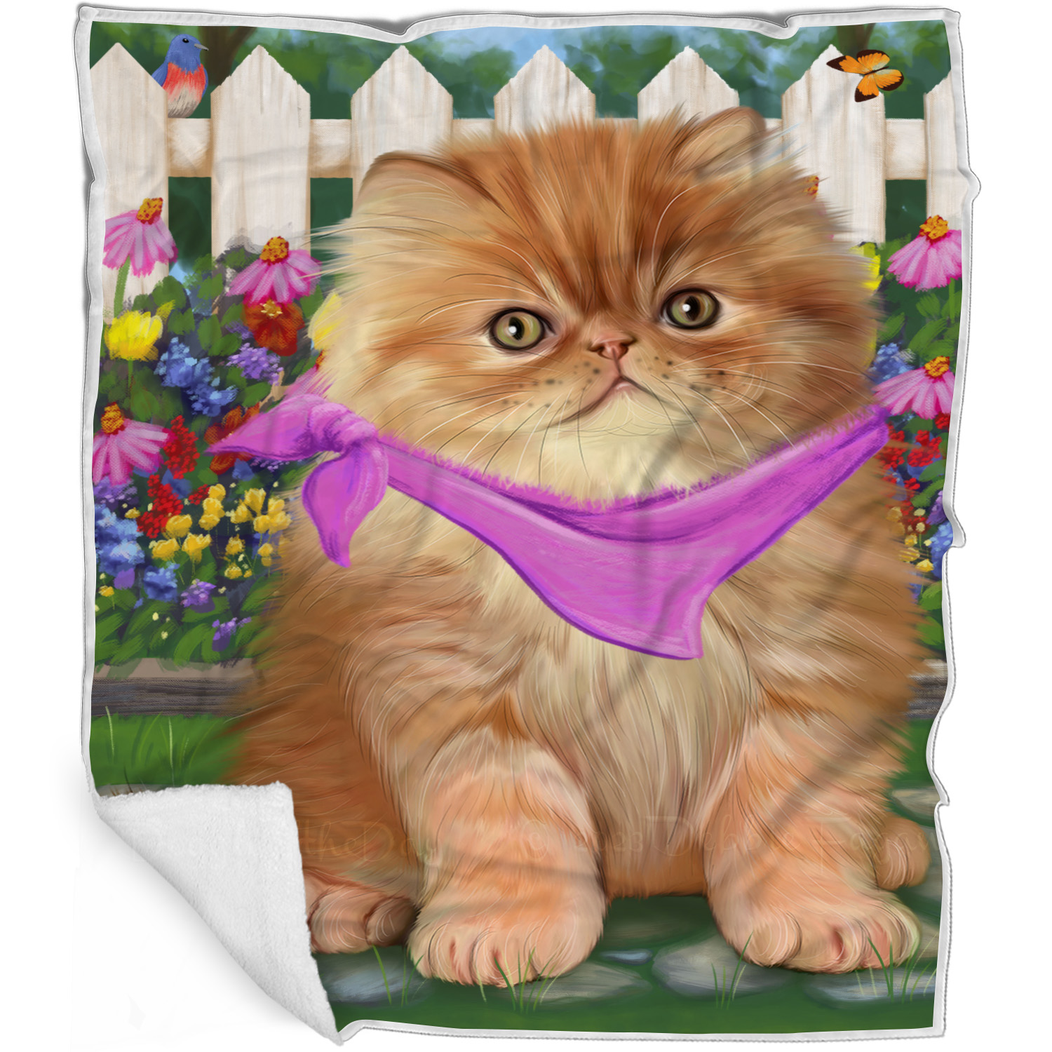 Perserkatze Decke personalisiert Überwurf Webfleece Sherpa viele Designs Neu mit Etikett - Bild 29 von 30