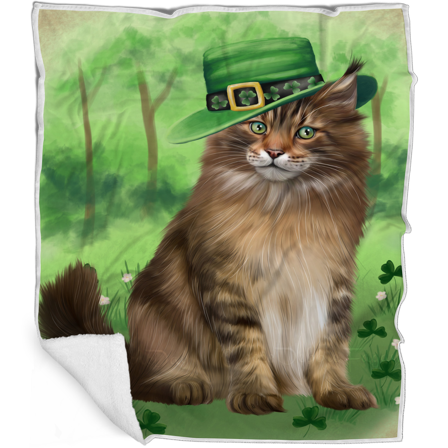 Maine Coon Cat Blanket Personalized Throw Woven Fleece Sherpa Many Designs NWT - Picture 30 of 31