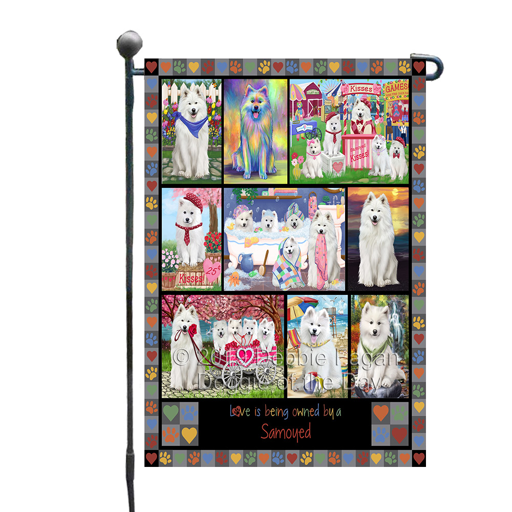 Samoyed Dog Garden Flag Personalized Double Sided 12.5"x18" Many Design NWT