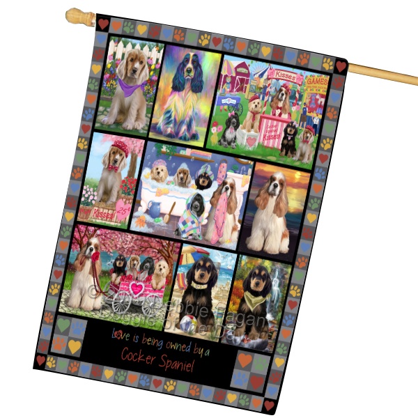 Cocker Spaniel Hundehaus Flagge Urlaub doppelseitig 28""x40"" viele Designs neu mit Etikett NEU - Bild 69 von 101