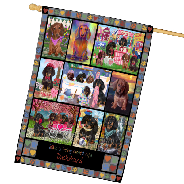 Dachshund Dog House Flag Holiday Double Sided 28"x40" Many Designs NWT NEW - Picture 64 of 95
