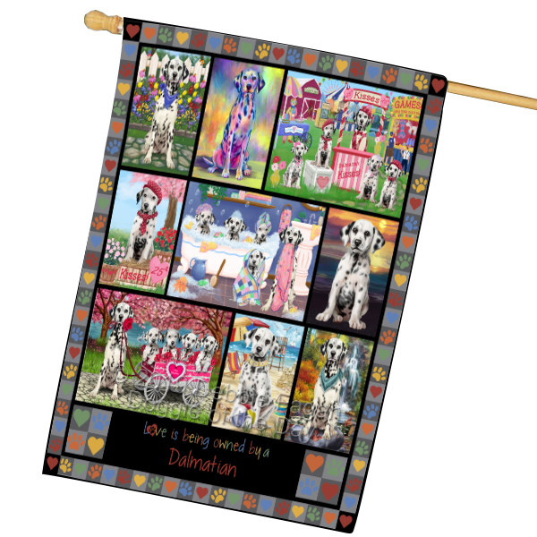 Dalmatian Dog House Flag Holiday Double Sided 28"x40" Many Designs NWT NEW - Picture 56 of 83
