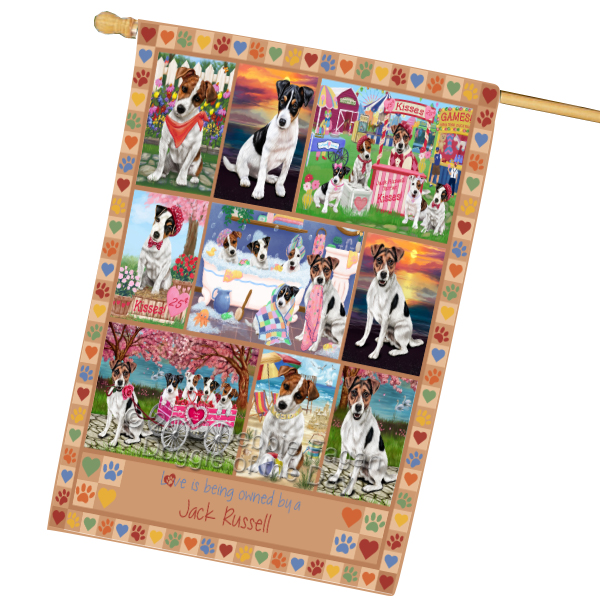 Jack Russell Dog House Flag Holiday Double Sided 28"x40" Many Designs NWT NEW - Picture 48 of 73