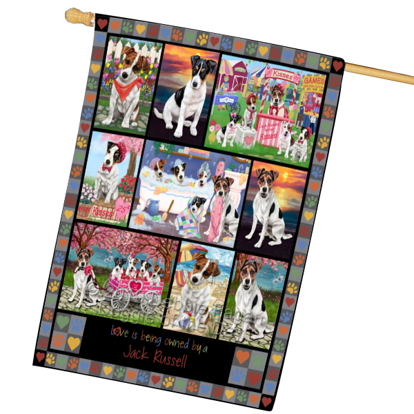 Jack Russell Dog House Flag Holiday Double Sided 28"x40" Many Designs NWT NEW - Picture 49 of 73
