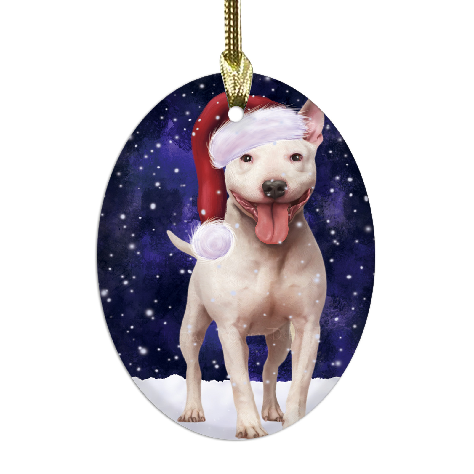 Bull Terrier cane ovale vetro decorazioni natalizie da appendere albero di natale - Foto 48 di 60