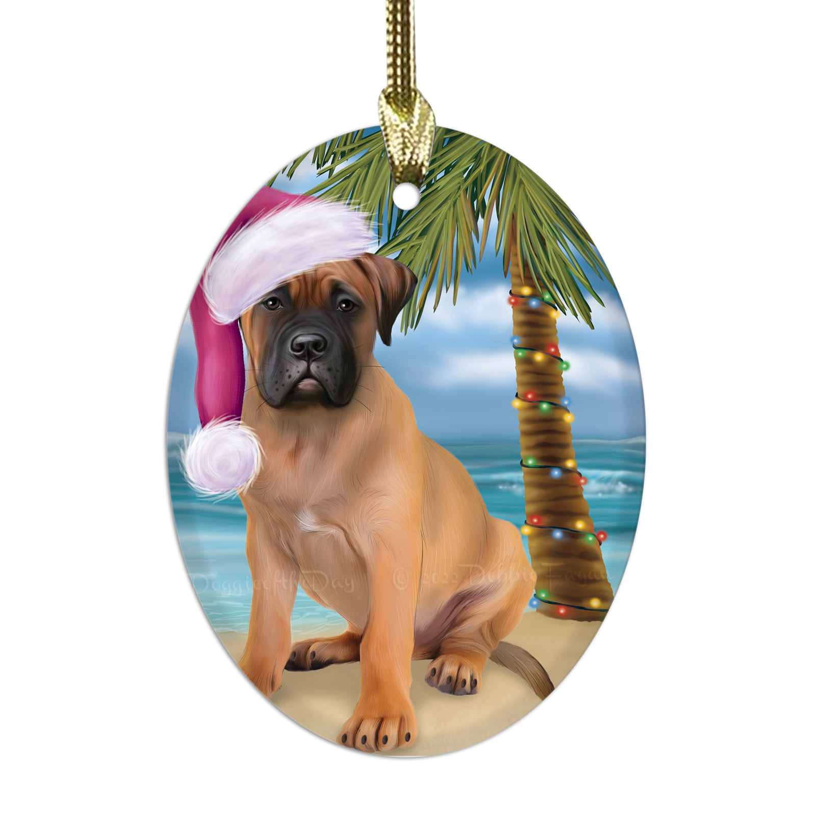 Bull Terrier cane ovale vetro decorazioni natalizie da appendere albero di natale - Foto 58 di 60