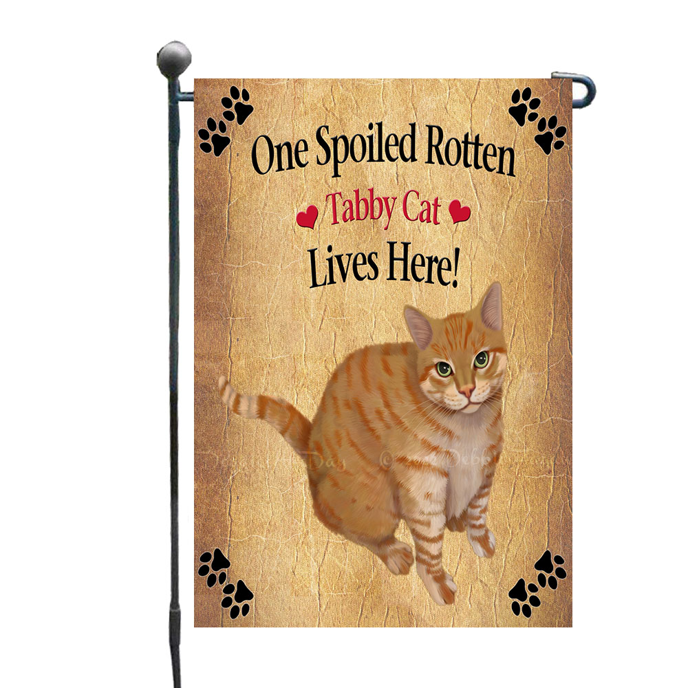 Tabby Cat Garden Flags Yard Porch Lawn Spring Christmas Decorative Home ...